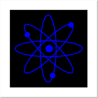 Blue Atom Posters and Art